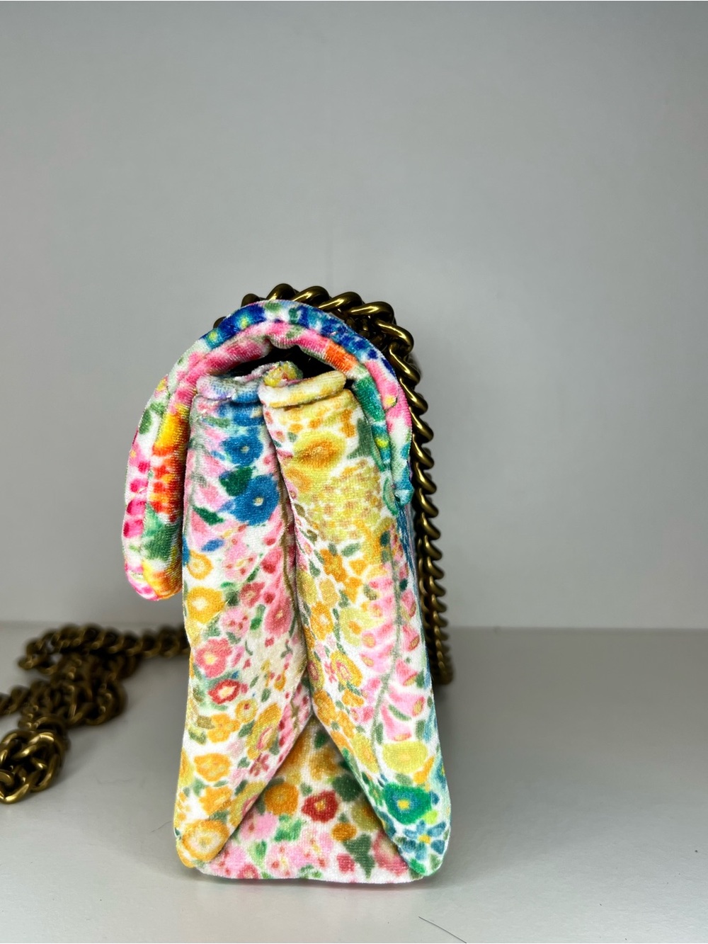 EUC Kurt Geiger Bugs Floral Couture Crossbody Velvet - Picture 2 of 9